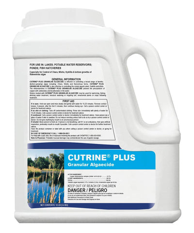 APPLIED BIOCHEMISTS Cutrine-Plus Granular Algaecide 12 lb container ready for lake algae control.