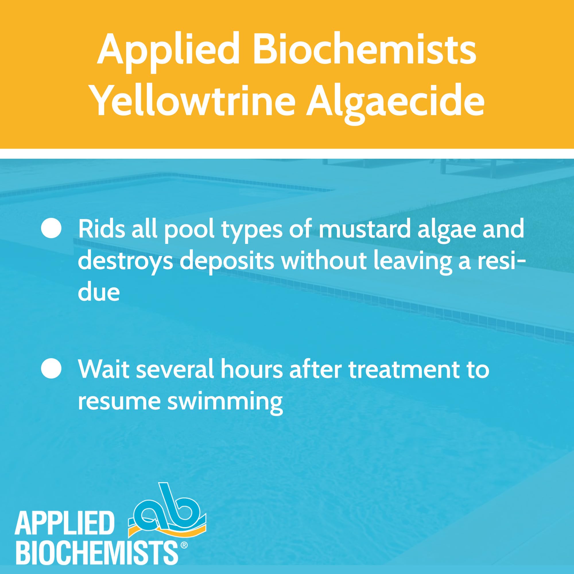 Yellowtrine pouring into pool to combat mustard algae