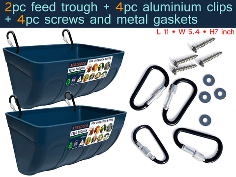 APRICOCK goat feeder 2pack aids organized feeding for goats.