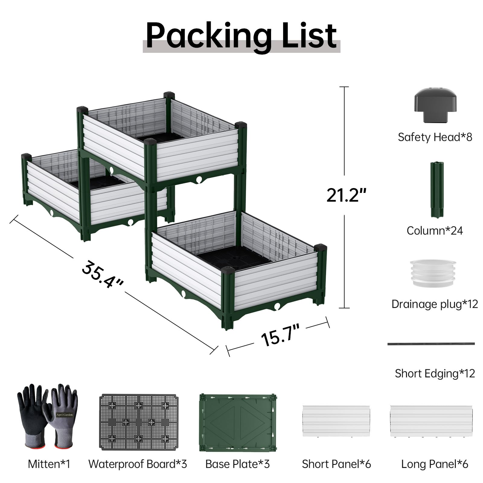 AprilGarden easy assembly with clear instructions and tool-free setup.