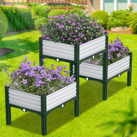 AprilGarden outdoor patio garden enhances charm with modular setup.