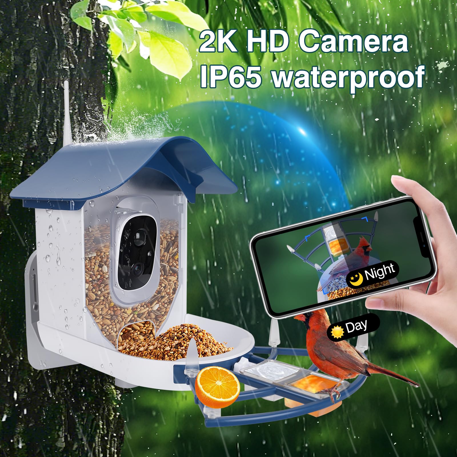 Aprilmin IP65 roof protects camera and seed tray in all weather