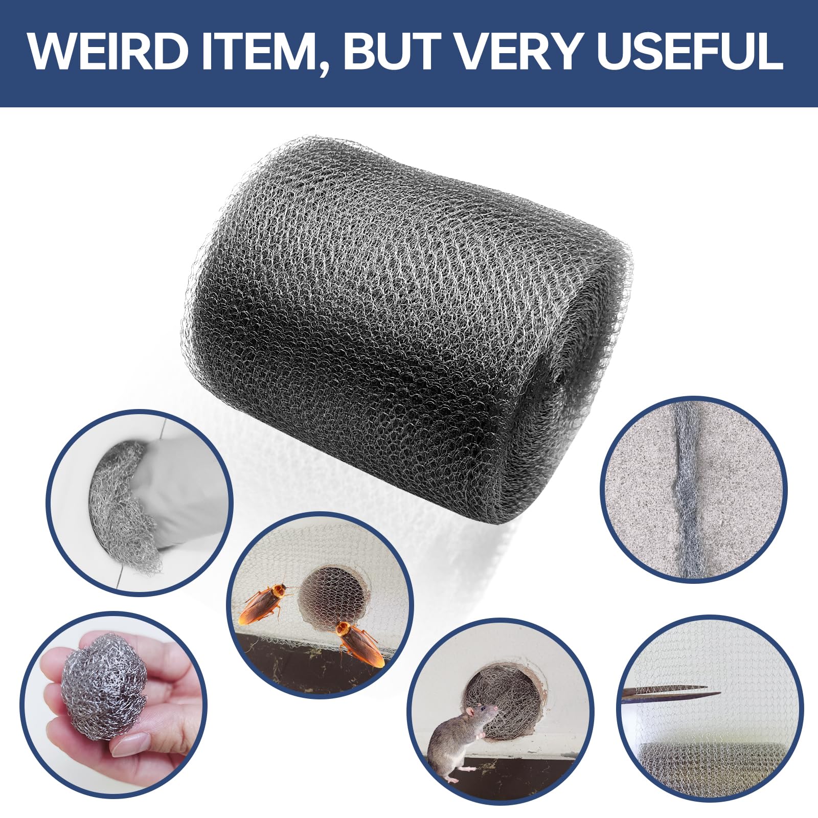 APSHIZE stainless steel mesh for outdoors, durable barrier against rodents and pests.