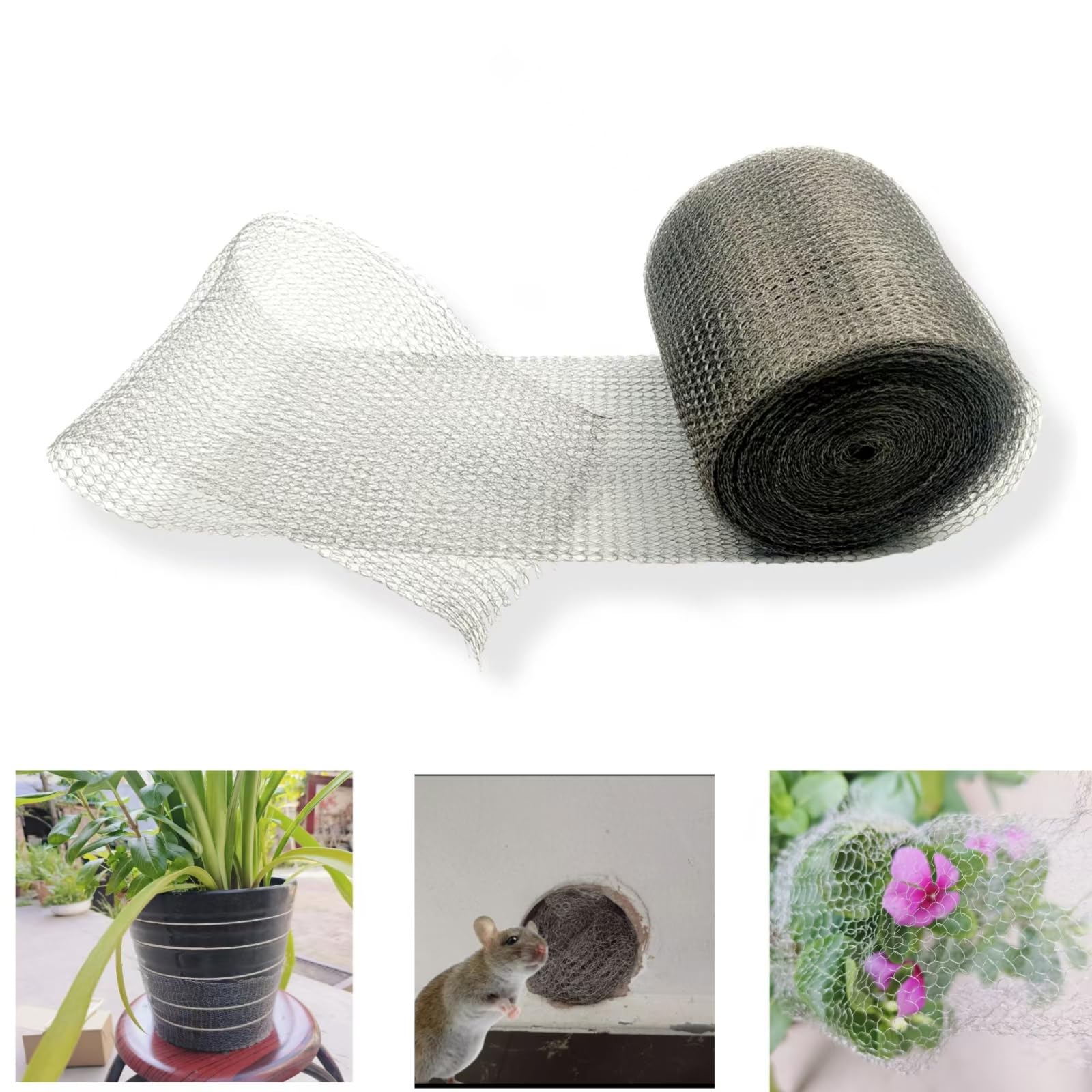 APSHIZE wire mesh hole fill fabric roll, flexible for vents and openings.