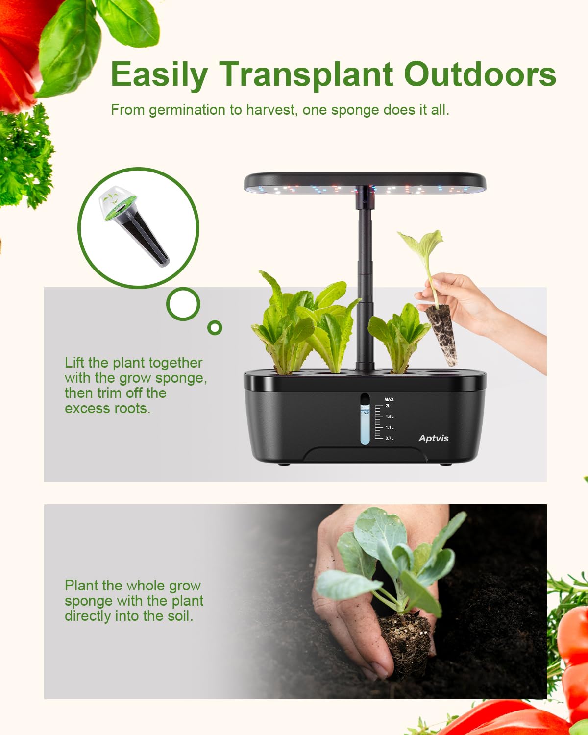 Aptvis grow domes assembled demonstrate stable enclosure for consistent humidity.