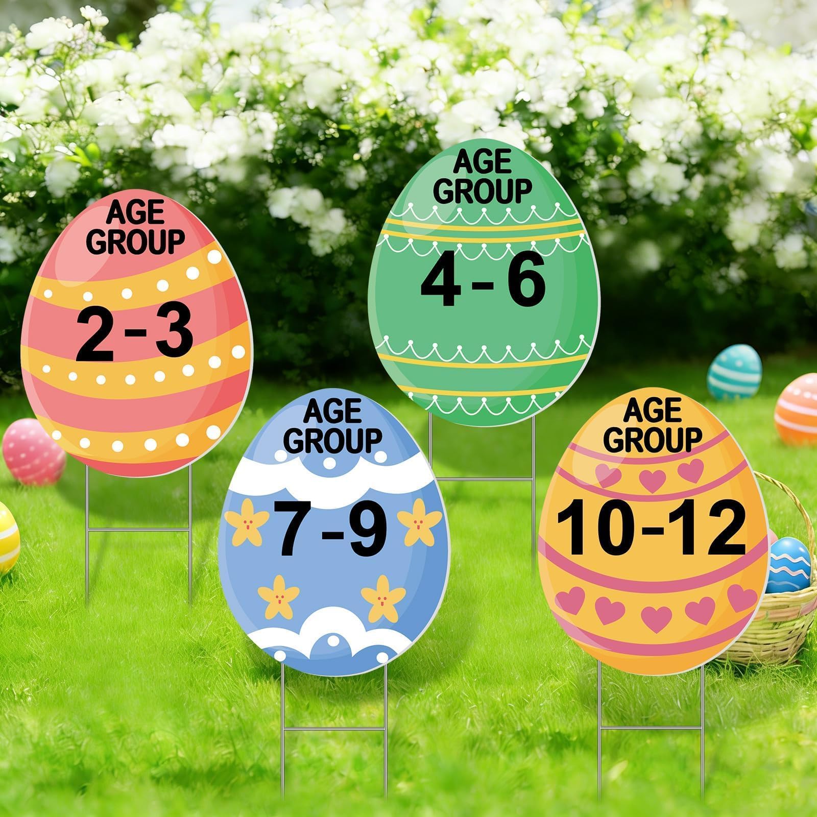 APUDWN Easter egg sign with vivid graphics for bright outdoor displays
