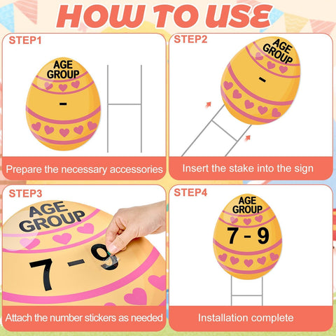 APUDWN 16x13 inch egg signs ensure high visibility from afar