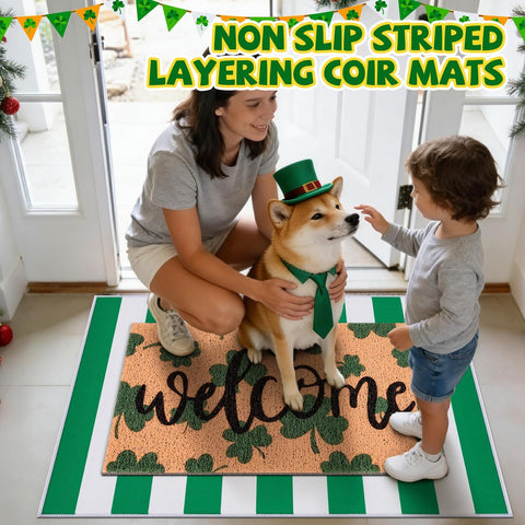APUDWN easy-clean coir surface helps maintain a tidy entry during spring.