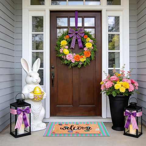 APUDWN front porch Easter decor set elevates curb appeal.