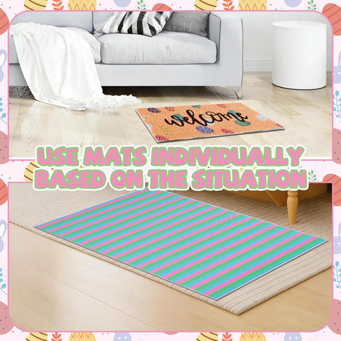 APUDWN non-slip coir entry mat helps keep floors clean.
