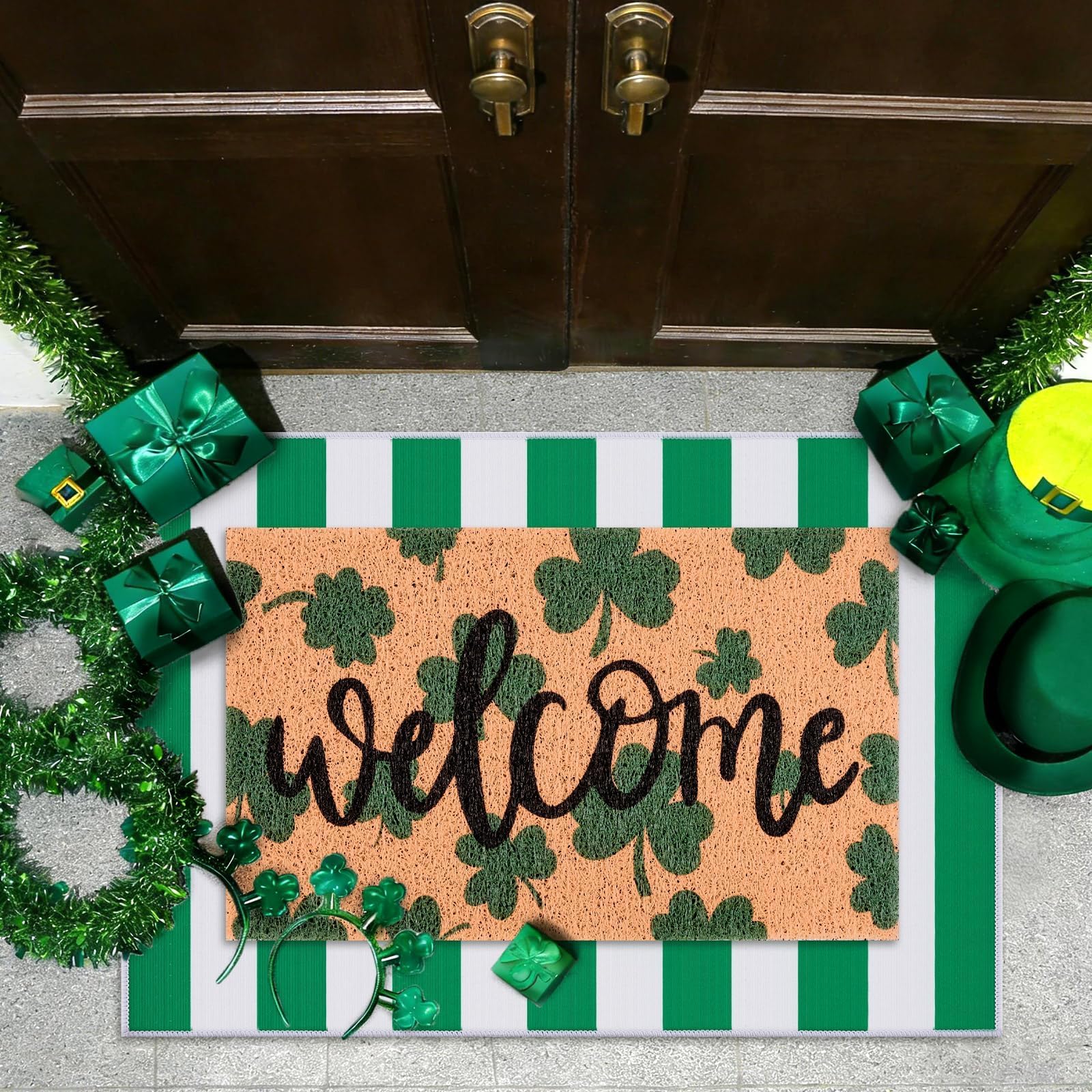 APUDWN non-slip doormat backing ensures stable entryway for daily use.