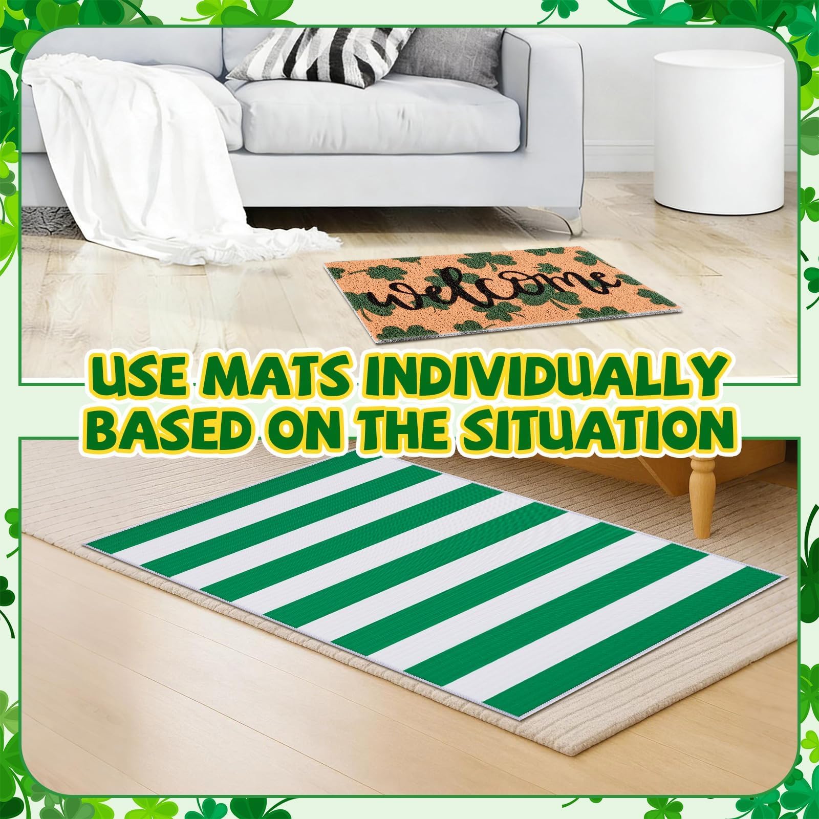 APUDWN St. Patrick's Day doorway decor enhances curb appeal safely.