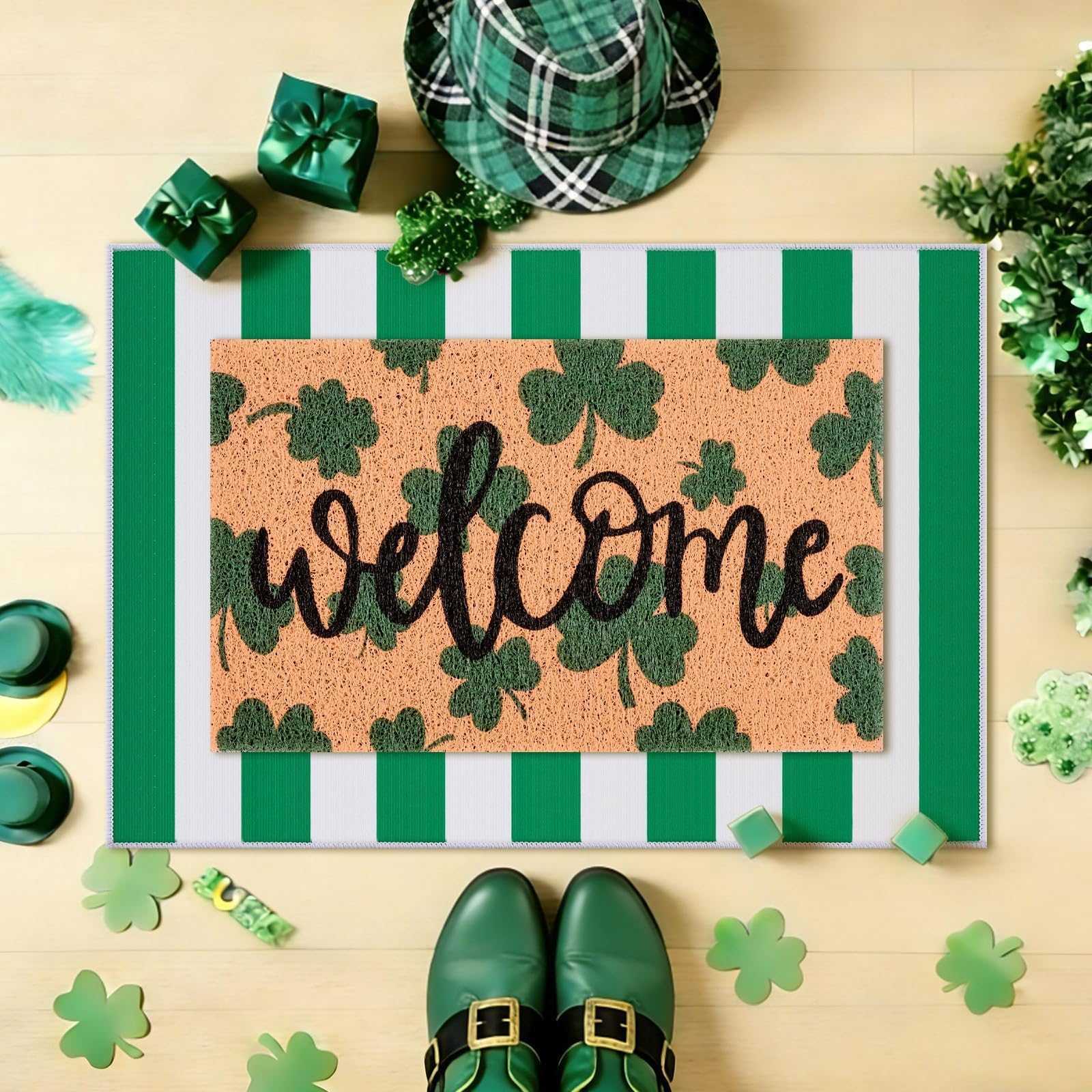 APUDWN welcoming mat set suitable for porches, mudrooms, and entryways.