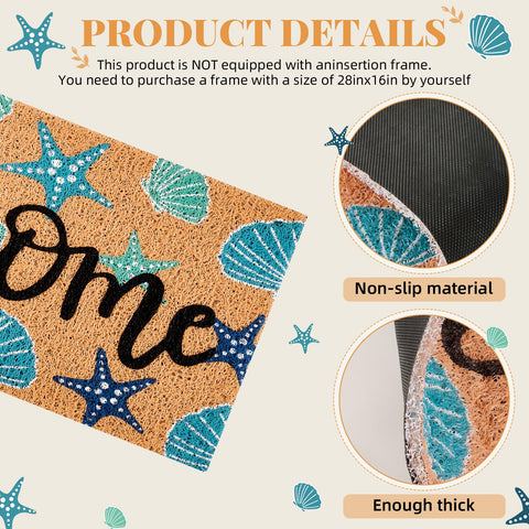 APUDWN winter doormat insert with snowflake pattern for festive entrances