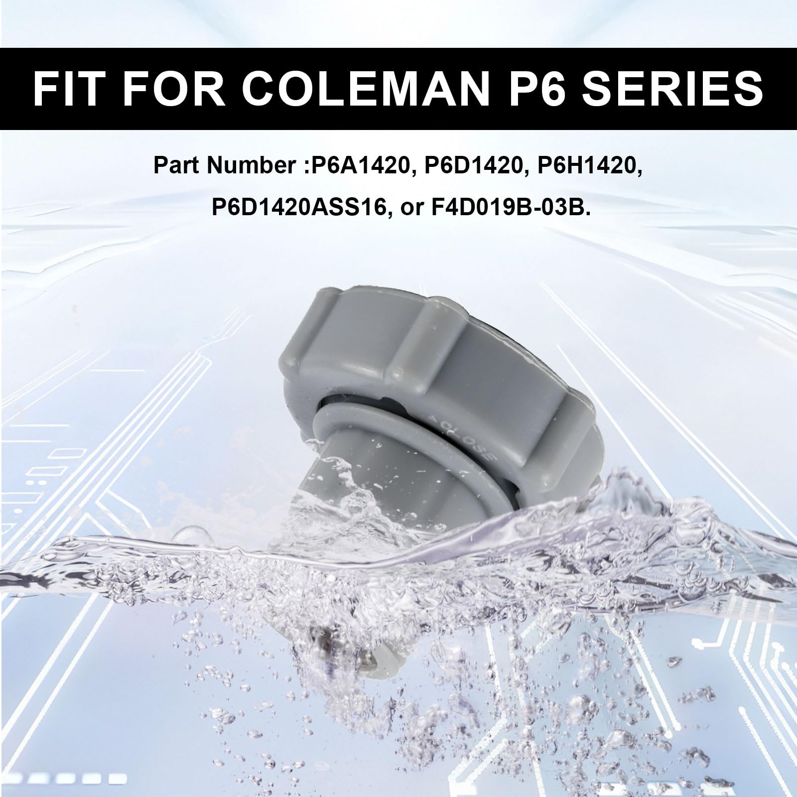 APVOK Coleman bottom drain connector fits Coleman above-ground pools with a tight seal