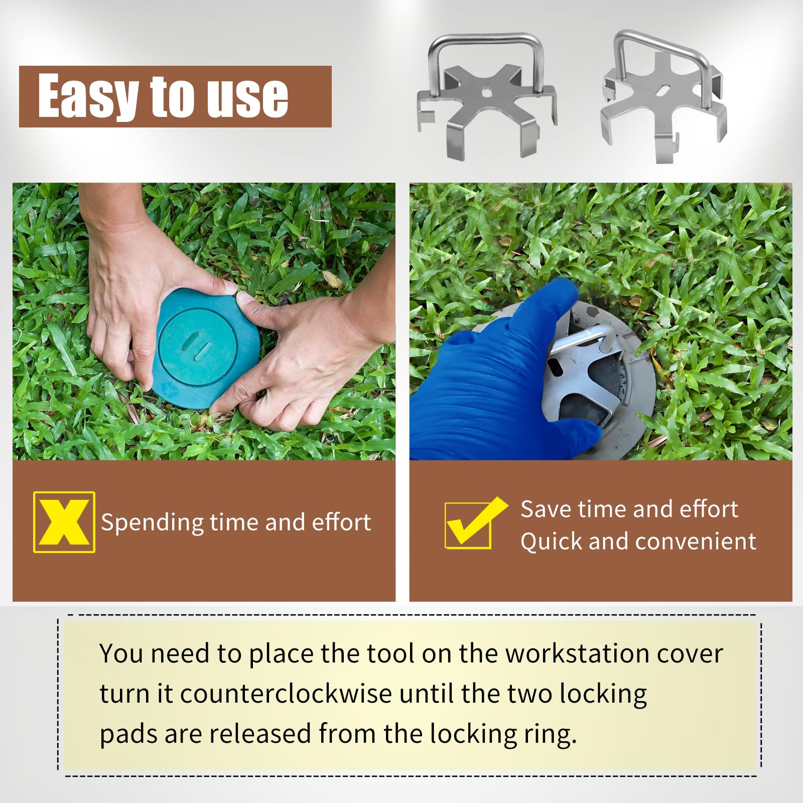AQBB tool with gloves promotes safe handling during setup