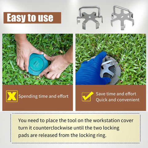 AQBB tool with gloves promotes safe handling during setup