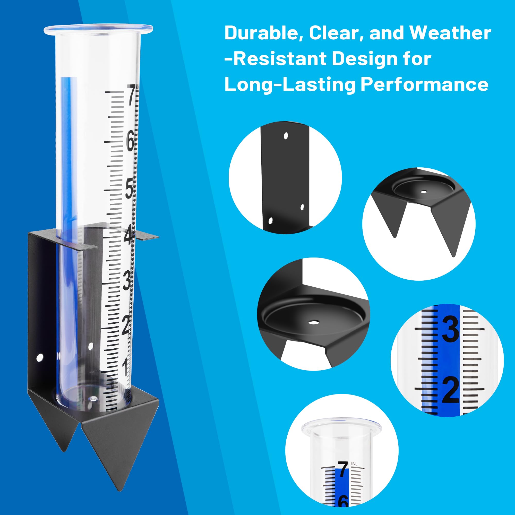 AQKILO 4-way mounting on fence, rail, post, or planter