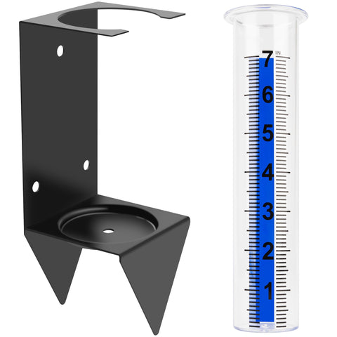 AQKILO 7-inch rain gauge with removable tube for accurate garden measurement