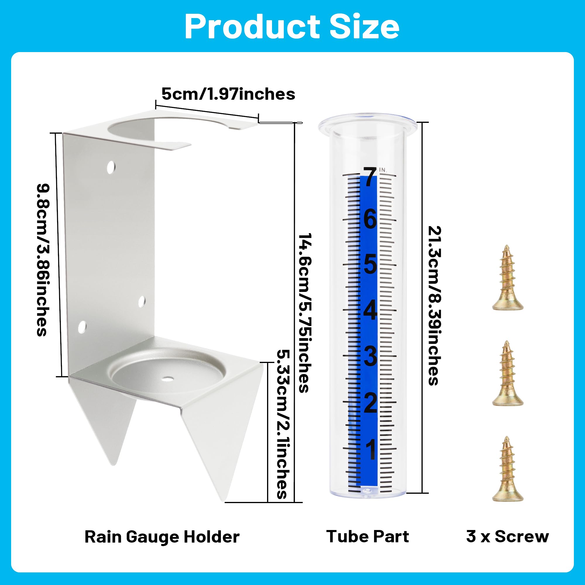 AQKILO grooved bracket base provides secure, stable mounting on outdoor surfaces.