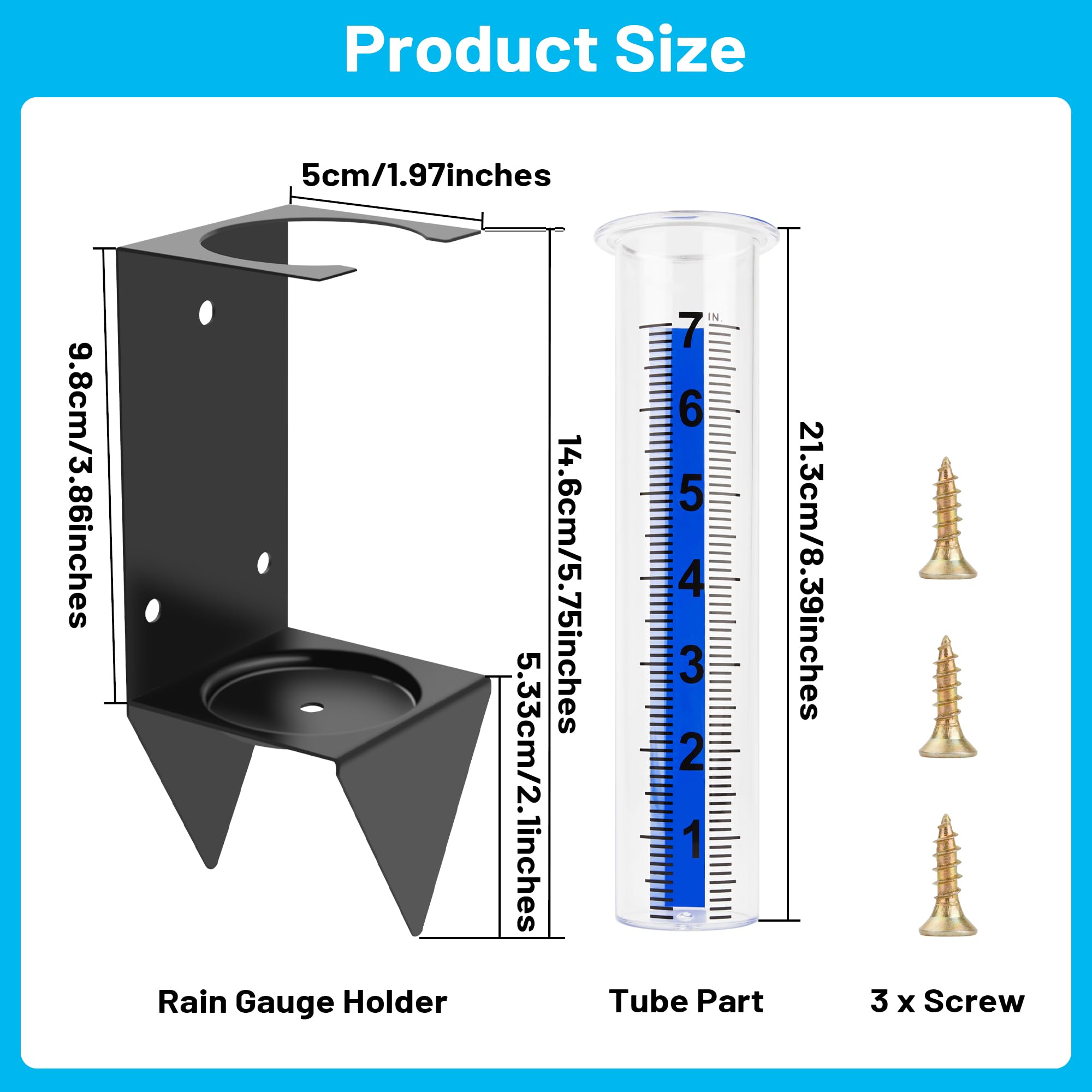 AQKILO grooved iron bracket base offers secure outdoor mounting