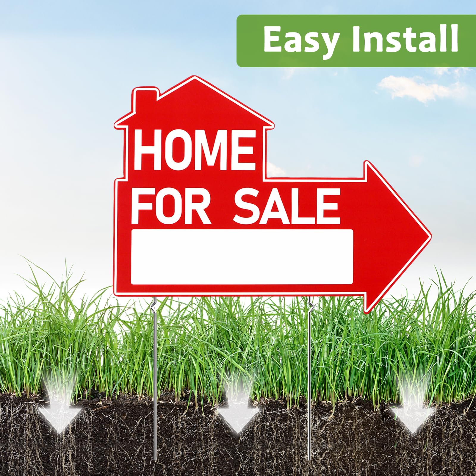 AQOYNQ yard sign placed in front yard for high curb appeal
