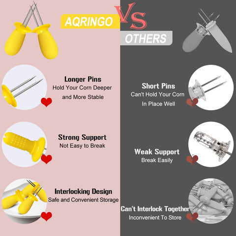 AQRINGO stainless steel pins resist rust for easy cleaning