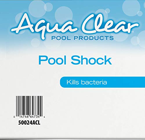 Aqua Clear Pool Shock 24pk pack shot highlights bulk value for weekly shocks