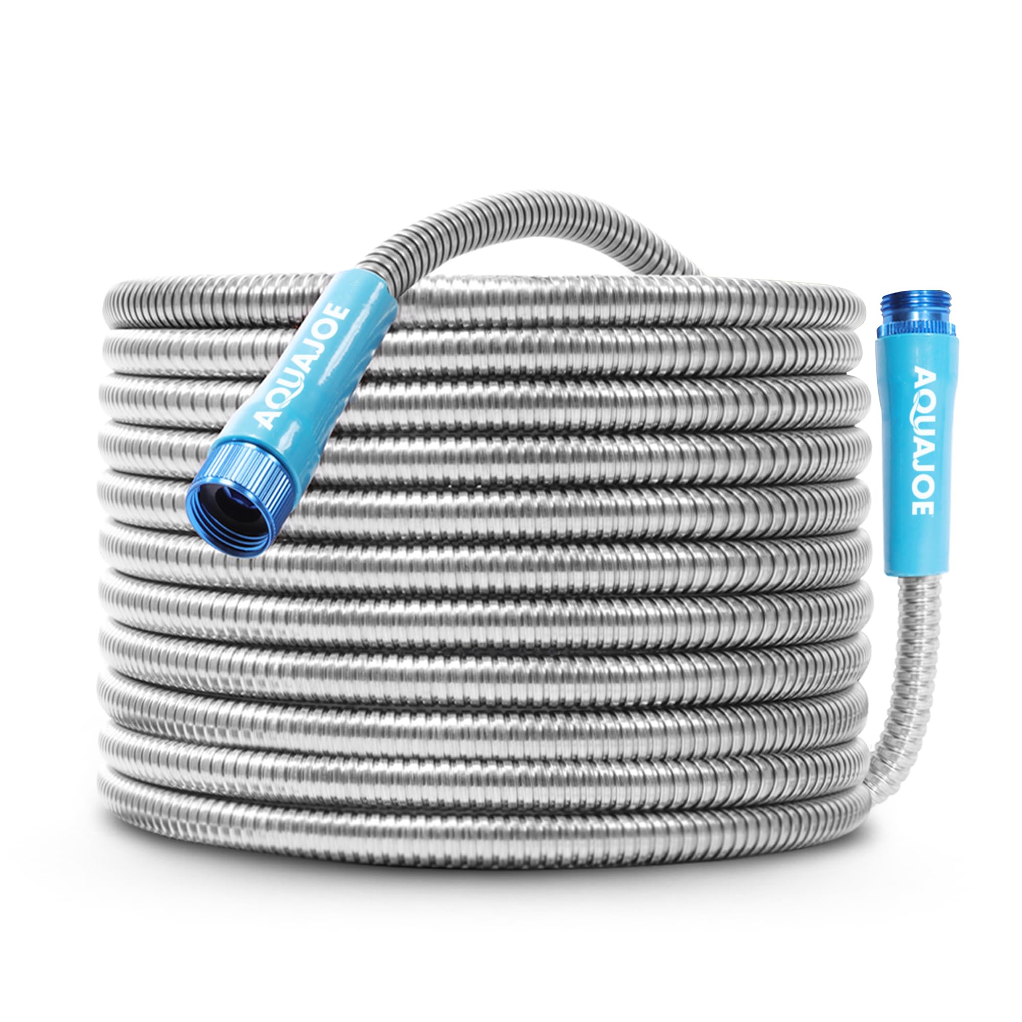 Aqua Joe AJSGH50 bend restrictor collar preventing kinks for smooth watering.