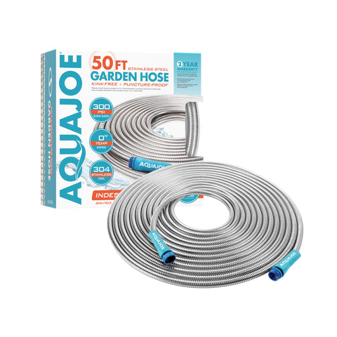 Aqua Joe AJSGH50 compatible with sprinklers or pressure washers for versatile tasks.
