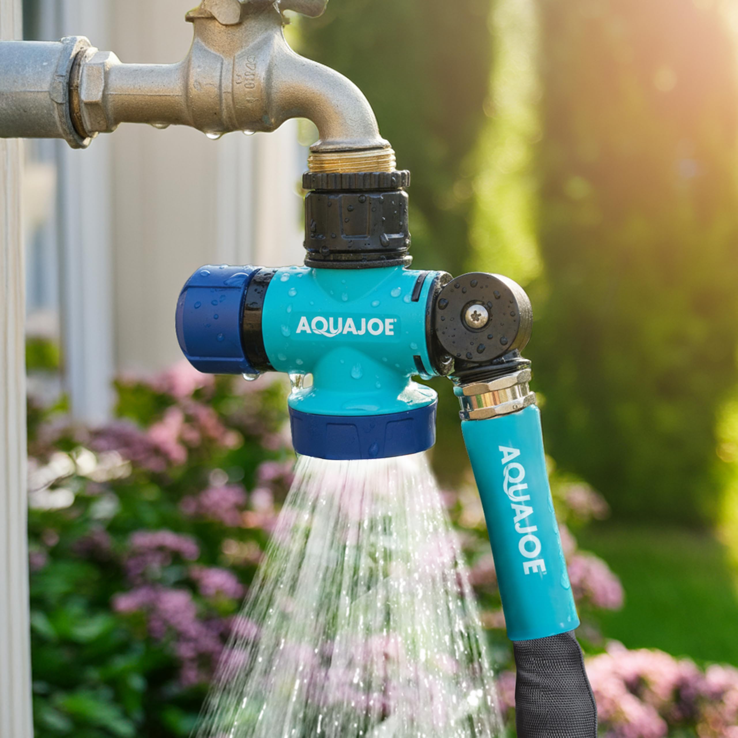 Aqua Joe secure hose connection helps prevent leaks during watering