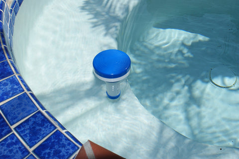 AquaAce floater in winter spa setup, built for durability