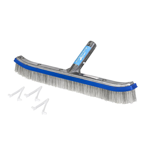 AquaAce Premium Brush close-up shows mixed nylon and stainless steel bristles for versatile cleaning.