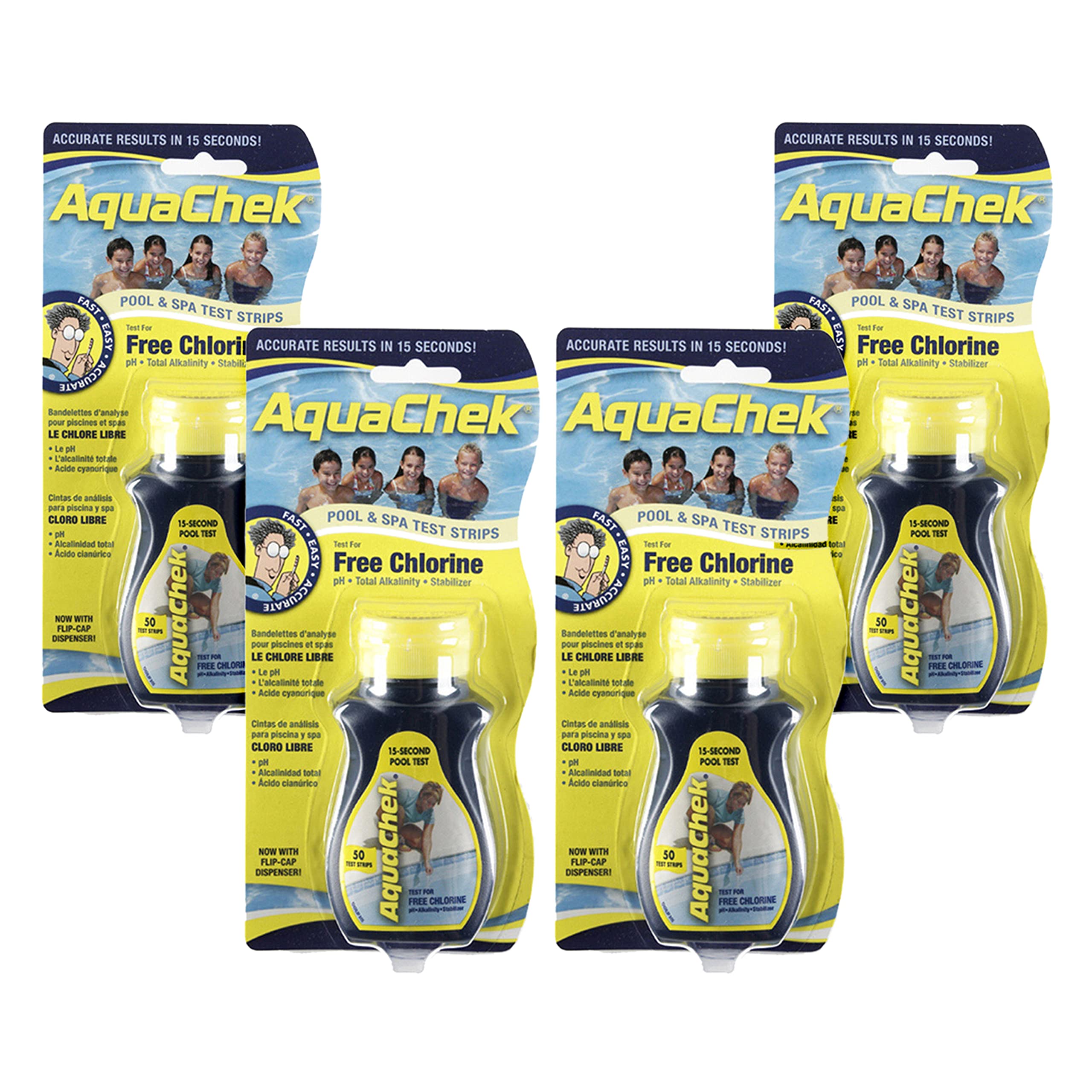 AquaChek free chlorine test strip for quick pool testing and peace of mind.