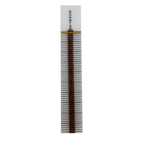 AquaChek test strip color comparison indicating salt level