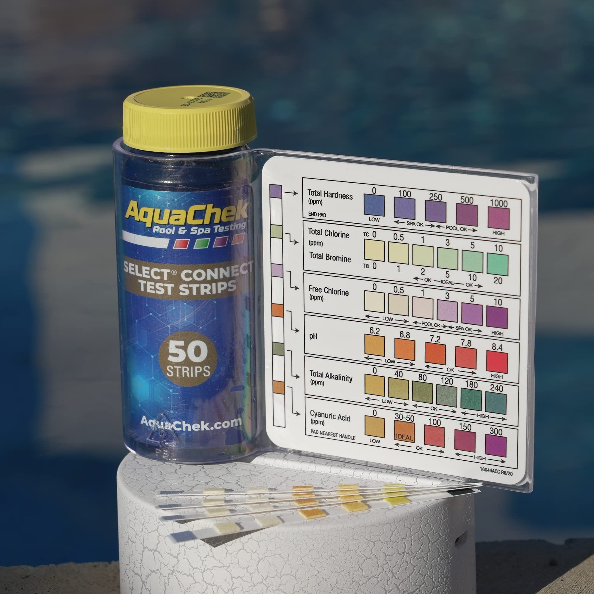 AquaChek Connect app interpreting test results for personalized care.