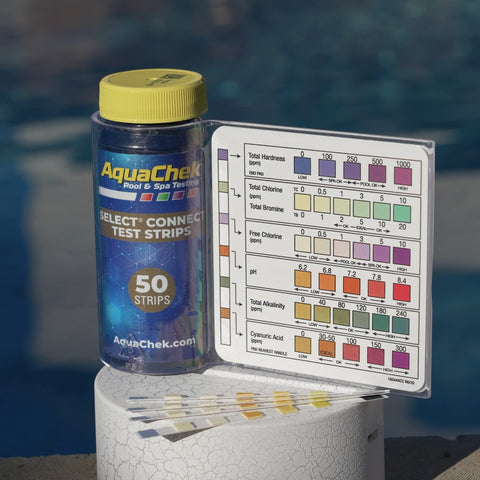 AquaChek Connect app interpreting test results for personalized care.