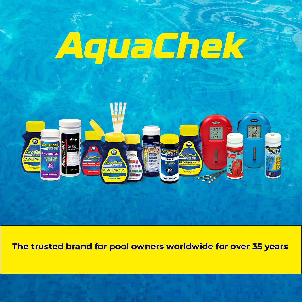 AquaChek Select dip-and-read strip delivering results in 30 seconds.