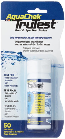 AquaChek TruTest strip on reader showing quick, colorless results