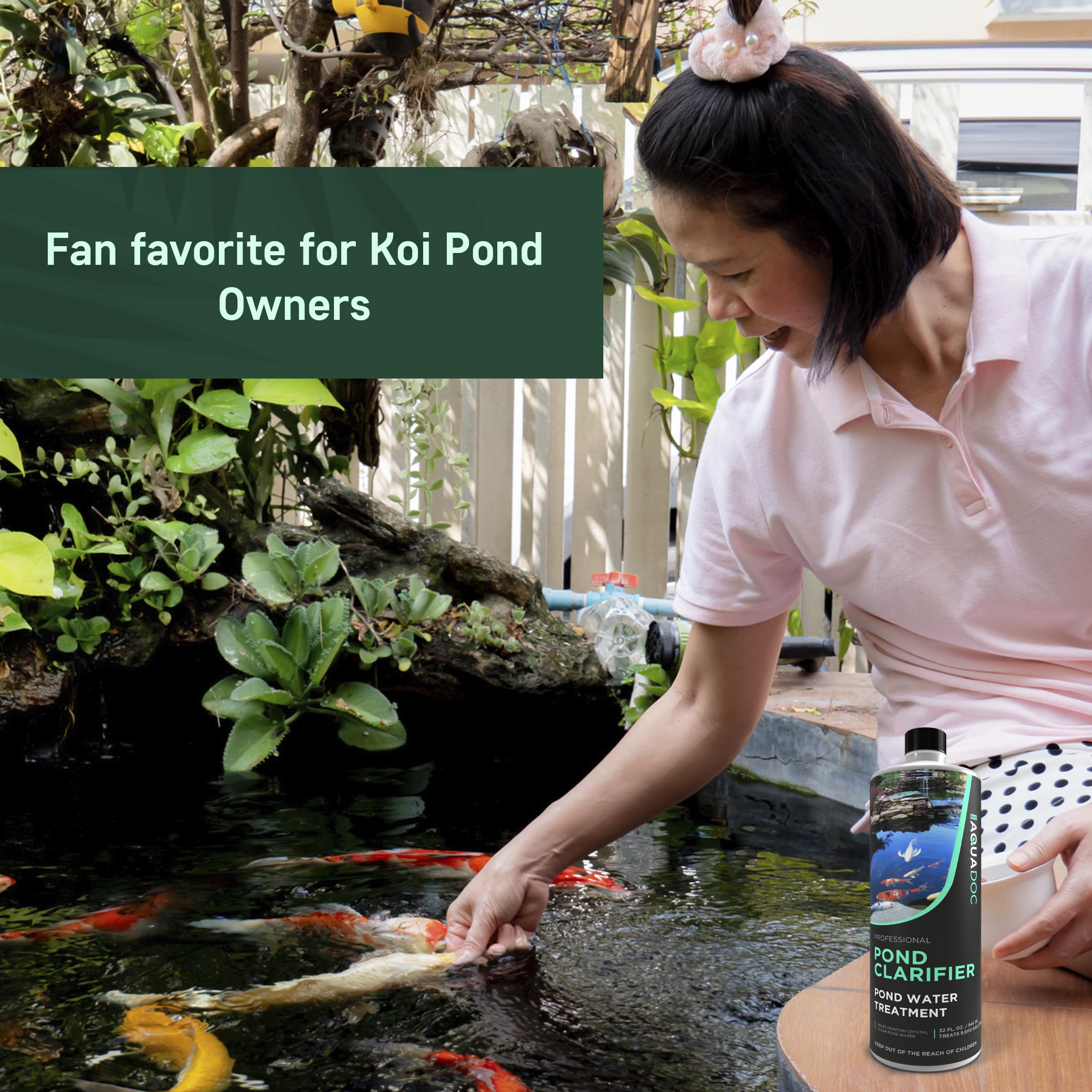 AquaDoc clear water experience enhances pond aesthetics.
