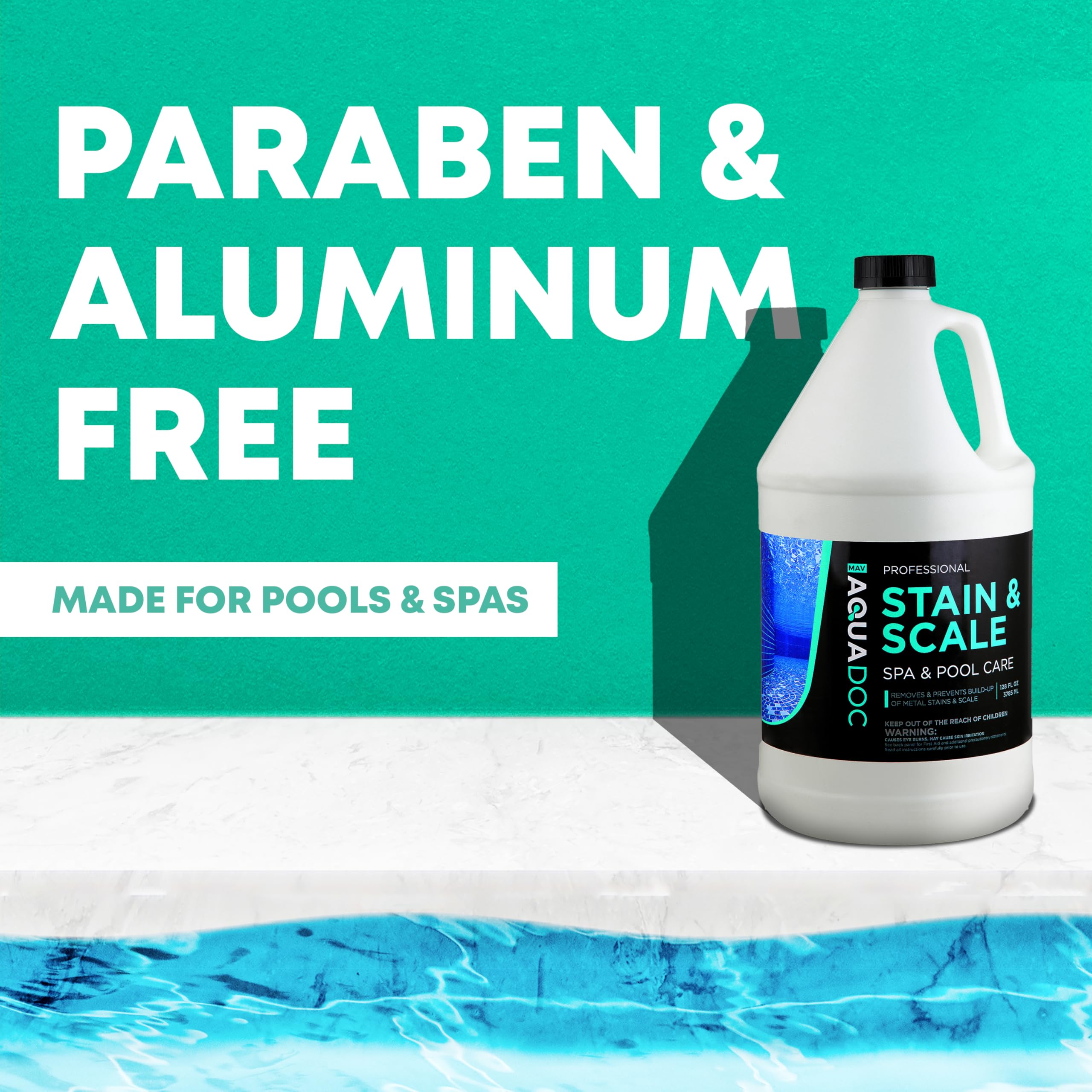 Gunite pools benefit from AquaDoc compatibility without harsh scrubbing