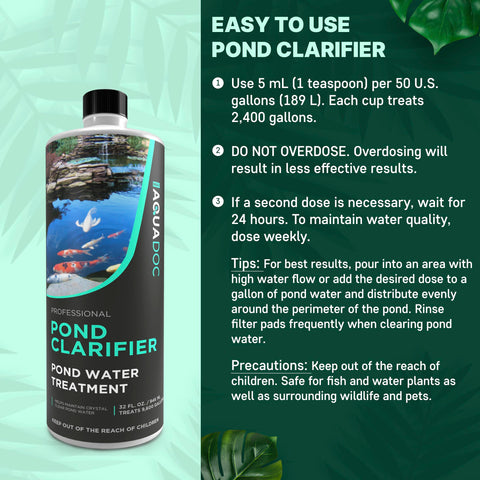 AquaDoc outdoor pond clarification suits garden water features.
