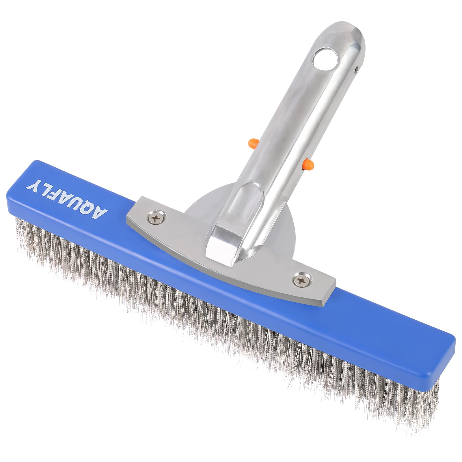 AQUAFLY 10-Inch Pool Brush bristle-head for deep concrete cleaning.