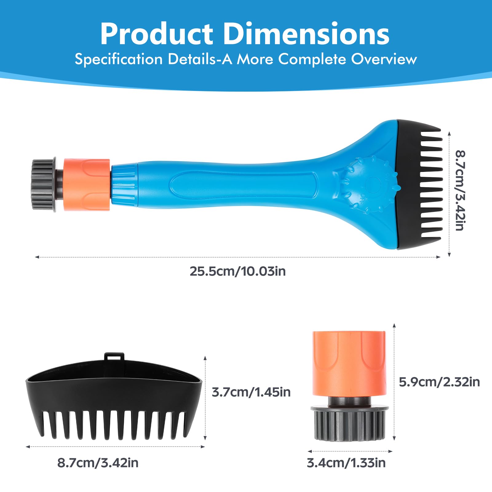 AQUAFLY cleaner tool delivering high-pressure spray to remove debris from cartridge filters.