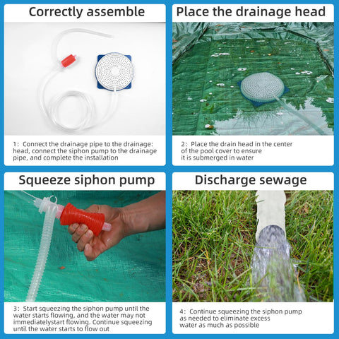 AQUAFLY siphon mechanism enables effortless water transfer from pools.