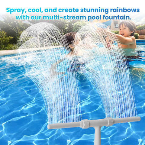 AquaJoyer 4-layer nozzle design creates tall, dramatic arcs for a focal point.