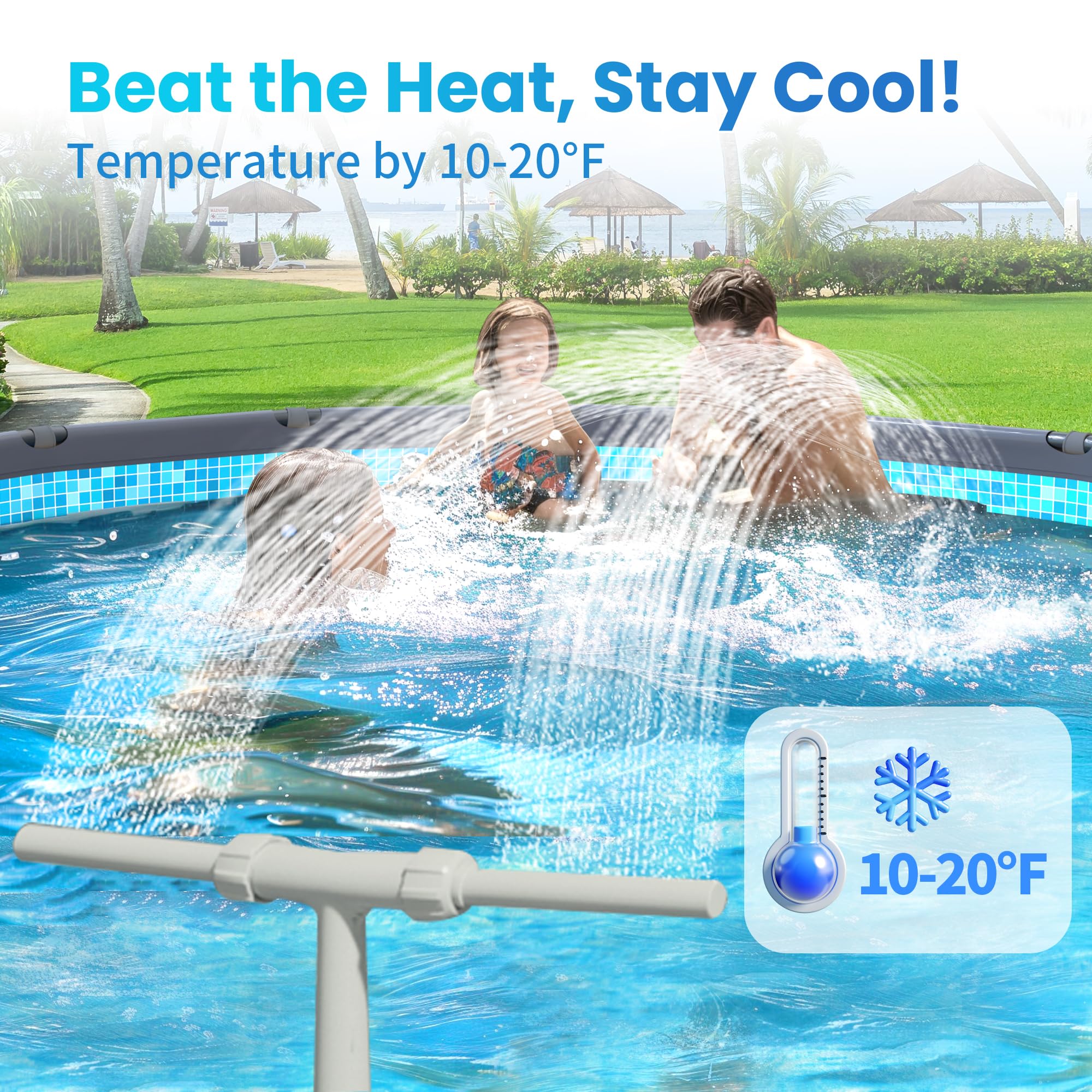 AquaJoyer installation guide shows easy compatibility with common above-ground pool fittings.