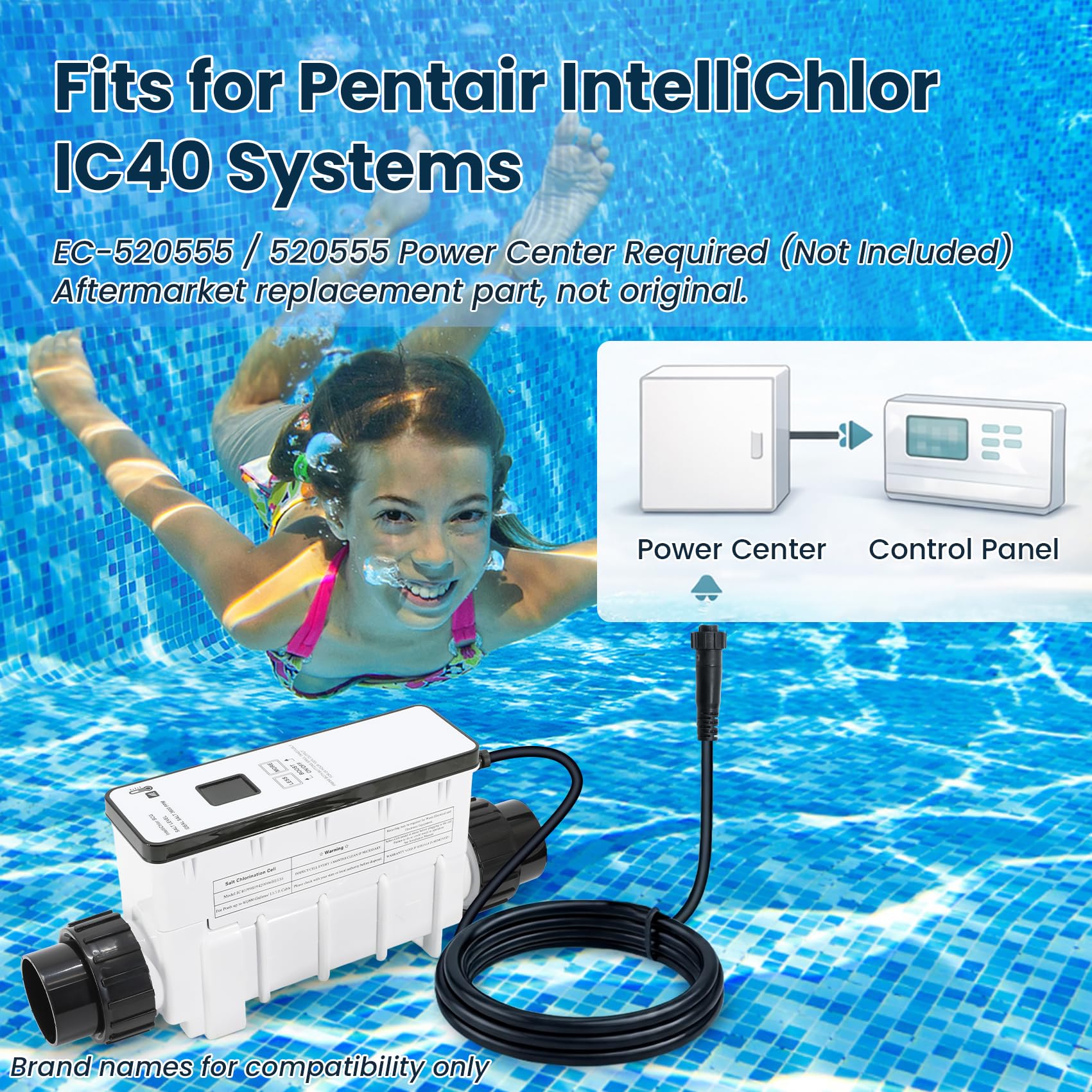 Aqualix IC40 showing durable titanium blades for reliable chlorination