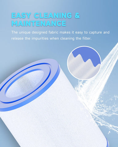 AQUALTRA dirt-locking fabric traps debris efficiently in spa water.
