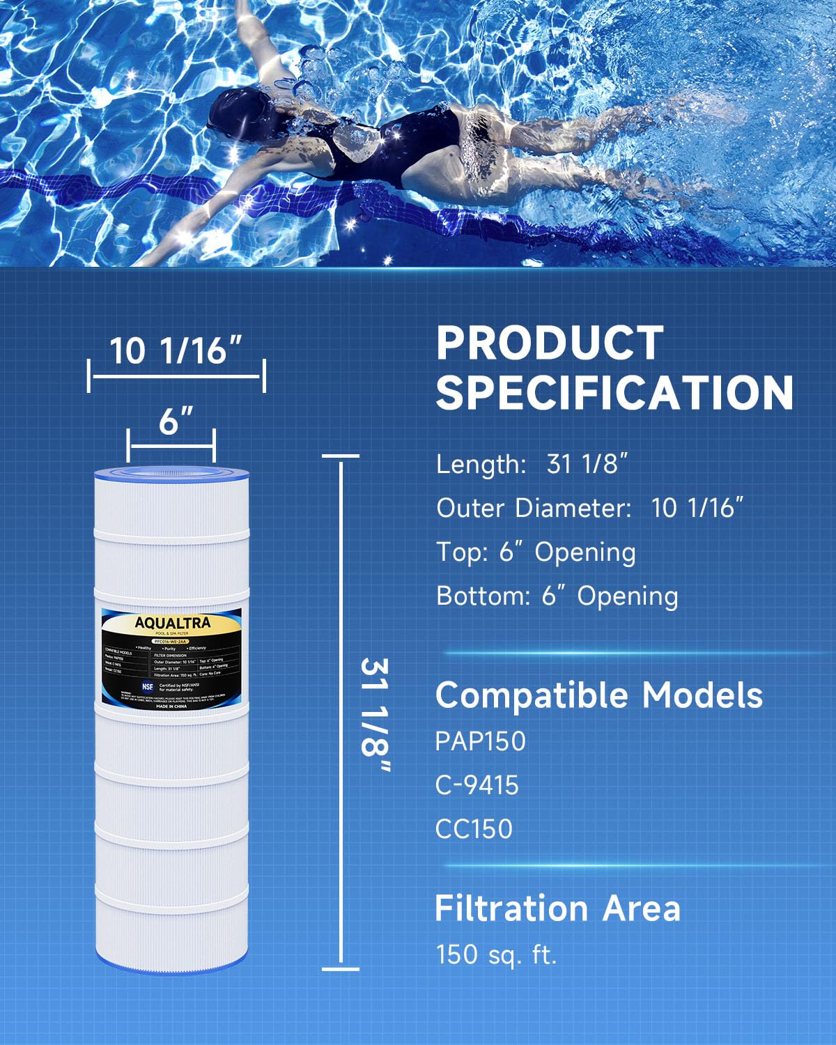 AQUALTRA pool filter Ultral-C4 compatibility for efficient filtration